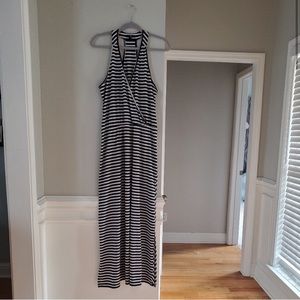 GAP | Navy & White Striped Halter Maxi Dress| L